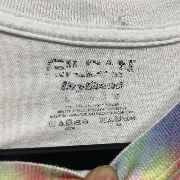 Gildan Womens Multicolor T-Shirt Rainbow Cat Short Sleeve Crew Neck Size Large - Picture 4 of 7